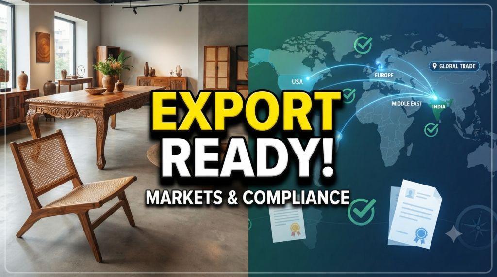 Indian Wooden & Cane Furniture Exports: Markets and Compliance