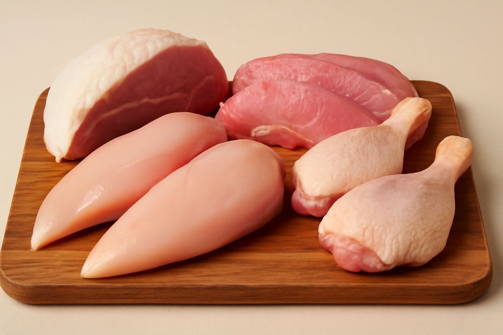 Poultry (chicken, turkey, duck)