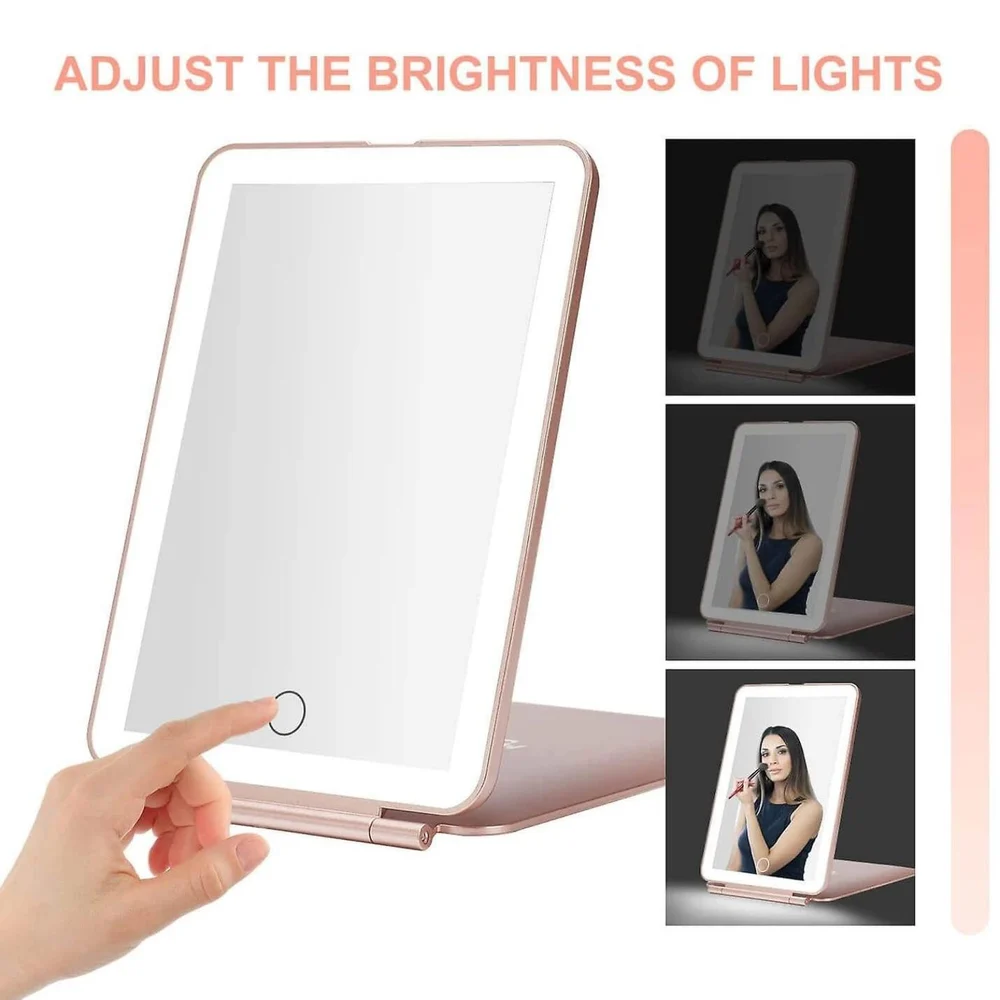 Rechargeable Travel Makeup Mirror with Led Lights