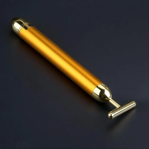 Gold Electric Vibration Facial Massage Roller 