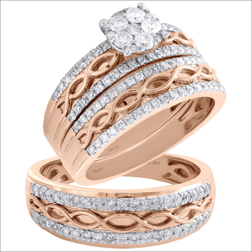 Diamond Ring Sets Supplier India Bridal Jewelry Combo Export Manufacturer