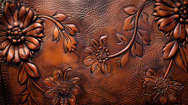 Embossed Leather Upholstery Panels