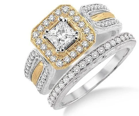 Engagement and Wedding Ring Set Manufacturer India Bridal Ring Combo Export