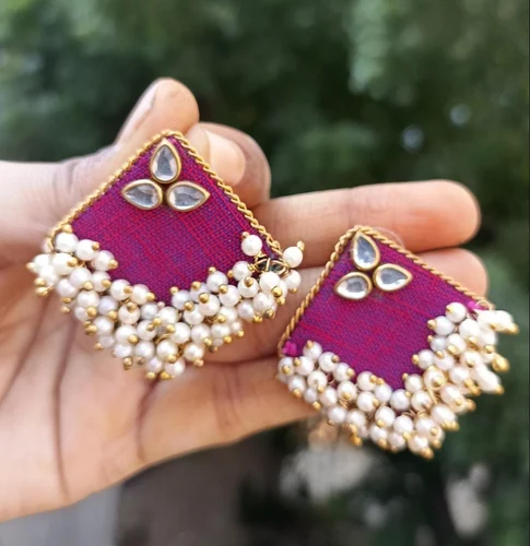 Fabric Earrings Manufacturer Textile Jewelry Supplier Export